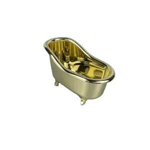 PP Kunststoff glänzend silber golden Mini-Kunststoff-Badewanne Saft-Schale Behälter geformte Badewanne Aufbewahrung
