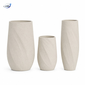 Ensemble de jardinières en fibre de verre personnalisées, vase sculpté, pot de fleurs pour extérieur, décoration de jardin, décoration intérieure - Product Image 6