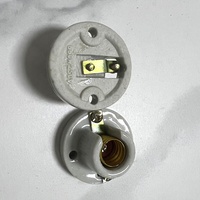 Céramique de couleur blanche E10 E12 E14 Porte-ampoule rond miniature Douille de lampe à vis