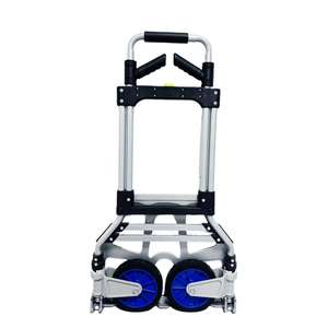 Zware Vrachtwagen <span class=keywords><strong>Trolley</strong></span> Stille Opvouwbare Handtrolley Tweewielige Platform Draagbare Huishoudelijke Bagage Tweewielige Ijzeren Buis Ontwerp - Product Image 5