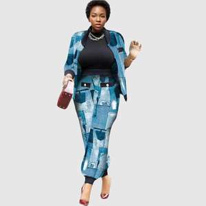 Houndstooth lange mouwen herfst casual tweedelig broekpak voor dames - Product Image 6