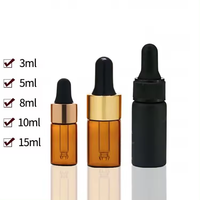 Flacons compte-gouttes miniatures en verre ambré transparent pour huiles essentielles et crèmes de soin de la peau, échantillons de test avec échantillons gratuits