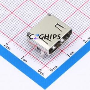 HYC12-HDMIA19-610B <b>HDMI</b> <b>Connector</b> Bent Lead Through Hole <b>Connector</b> <b>HDMI</b>-A Female 19P Right Angle Insert - Product Image 1