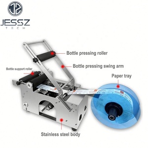 Étiqueteuse semi-<span class=keywords><strong>automatique</strong></span> de bouteilles Étiqueteuse d'autocollants d'<span class=keywords><strong>occasion</strong></span> Petite étiqueteuse de bouteilles rondes de bureau - Product Image 5