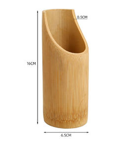 Juego de herramientas de cocina desechables de madera de bambú, 6 piezas, cocina doméstica, antiadherente, resistente a altas temperaturas, cuchara de arroz, mango largo - Product Image 5