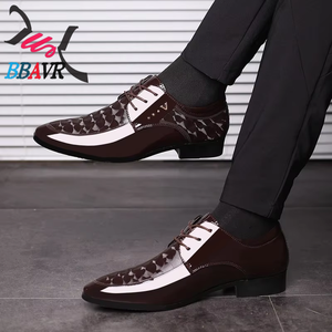 Zapatos Formales Casuales de Oficina para Hombre, Nuevos y Populares, de Cuero Genuino con Cordones, Transpirables, con Suela de EVA/PU, Talla Grande para Primavera/Verano - Product Image 4