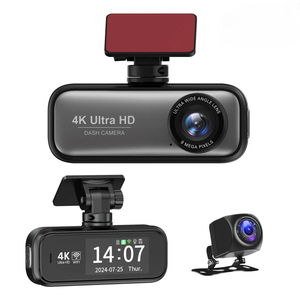 Mini caméra embarquée double objectif 4K+1080p avec écran IPS, GPS, WiFi, enregistreur avant/arrière - Product Image 1