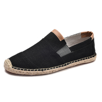 Petite personnalisation quantité minimale de commande semelle en jute espadrilles pour hommes sans lacet chaussures en toile
