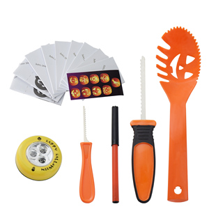 Kit d'outils sculpté de décoration pour sculpter la <span class=keywords><strong>citrouille</strong></span>, outils de découpe à la main, fournitures d'halloween, 14 pièces - Product Image 5