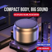 Enceinte portable Bluetooth 5.0 en plastique, son HIFI, subwoofer 5W, micro intégré, compatible APP, batterie rechargeable, 5 heures d'autonomie