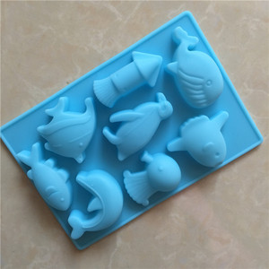 Moule à glaçons en silicone Animaux marins : Baleine, Poisson, Dauphin, Pingouin, Calmar pour la cuisson <span class=keywords><strong>de</strong></span> muffins, gâteaux, <span class=keywords><strong>chocolat</strong></span>, gelée - Product Image 3