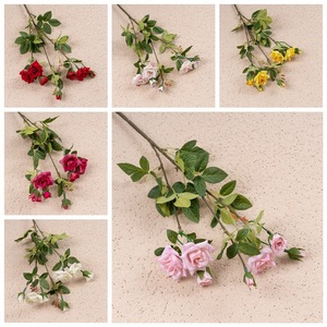 ดอกกุหลาบประดิษฐ์ CallaFloral ก้านเดี่ยว สีชมพู สีแดง ดอกไม้ตกแต่งสำหรับบ้าน งานแต่งงาน - Product Image 3