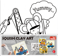 Pâte à modeler anti-stress en forme de camion de dépannage de dessin animé - Jouet créatif pour enfants à sécher à l'air libre