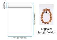 Sacs de rangement pour bijoux en PVC transparent épais refermables avec logo personnalisé et impression à l'écran