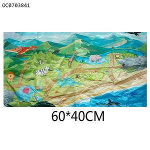 Animales salvajes de plástico, juguetes con mapas - Product Image 5