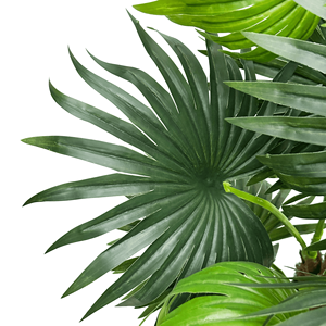 Planta Artificial de Palmera de Abanico KJM Craft de 100 cm, Plástico Verde Realista para Decoración de Interiores, Exteriores, Hogar y Jardín - Product Image 3