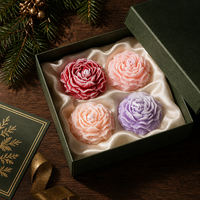 Bougie parfumée en cire de soja Pivoine pour douche nuptiale, vente en gros, décoration de mariage, cadeau, boîte personnalisée, parfum sur mesure, OEM ODM