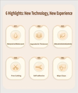 Carta da Parati 3D Moderna Impermeabile Ecologica Antimuffa Rimovibile in <span class=keywords><strong>PVC</strong></span> Vinilico Autoadesiva <span class=keywords><strong>per</strong></span> Soggiorno Bagno <span class=keywords><strong>Cucina</strong></span> - Product Image 3