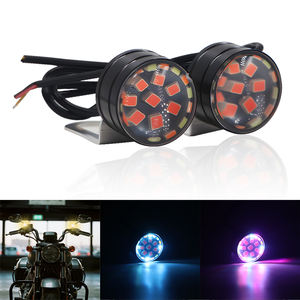 Lumière LED pour moto, étanche, colorée, RGB, stroboscopique |   Lampe clignotante à fixation sur rétroviseur pour vélo, scooter, VTT |   2835-24LED 12V IP67 CE - Product Image 1