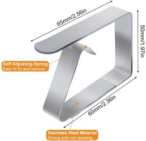 <span class=keywords><strong>Pince</strong></span> à <span class=keywords><strong>nappe</strong></span> en acier inoxydable, Gadget de cuisine - Product Image 4