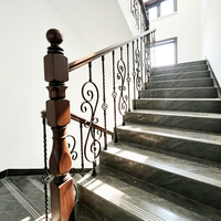 Rampe d'escalier intérieure en fer torsadé de style européen, idéale pour les villas et les duplex, rampes décoratives