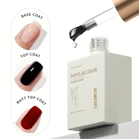 Gel de base OEM sous marque privée, Top Coat sans résidu, Top Coat mat, Vernis gel UV LED Soak Off, Fabricant d'usine, Vente en gros B2B