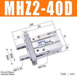 Pinza Pneumatica Robotica TIANQI Mini MHZ2, Cilindro a 2 Dita, Precisione 0,01mm, Nuovo Modello 6D 10D 16D 20D 25D 32D 40-S - Product Image 6