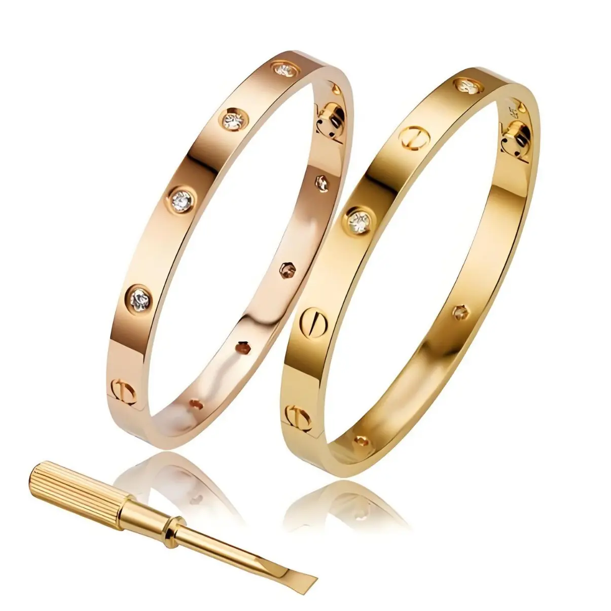 Bracelet de créateur de luxe en argent 925 Bracelet en or 18 carats tournevis vis Bracelet en diamant pour femmes hommes