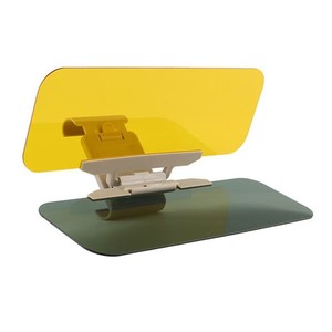 Car Sun Visor Anti Glare Shield Yellow Night Vision Goggles Clip On Type Roof Mounted PP Material - Product Image 5