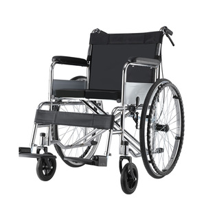 Silla de Ruedas Manual Ligera Plegable con Inodoro para Personas Mayores y con Discapacidad - Product Image 1