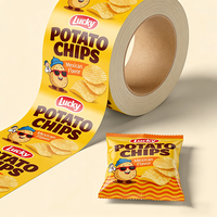 Rouleaux de film d'emballage alimentaire flexible thermoscellable personnalisés pour les collations, les chips de pommes de terre, les tortillas, les céréales, les légumes, les chips de plantain, les chips de banane