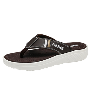 Pantoufles d'été antidérapantes en caoutchouc souple et résistant pour hommes, couleur mélangée, design de mode, tongs d'extérieur décontractées, vente en gros - Product Image 3