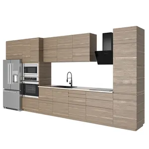 Il Design Moderno PVC Membrana Melamina Armadio Da Cucina Involucro Del Vinile