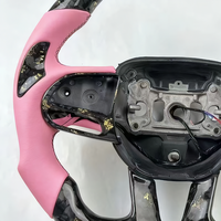 Accessoires de voiture pour Dodge Charger Challenger Hellcat Charger Challenger SRT RT Volant en fibre de carbone forgée rose