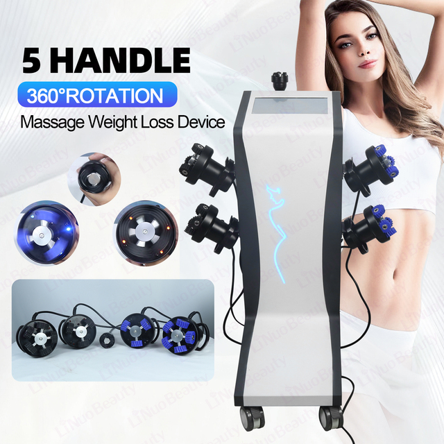 High Quality 8 Handles Roller Therapy ABS 360 Standing Face Body Slimming Vibration Massager Cellulite & Pain Relief Machine