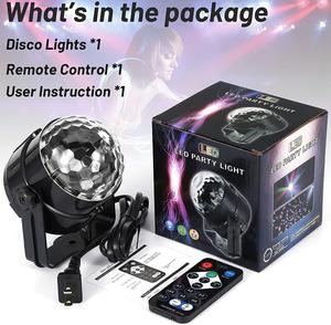 Luces de Discoteca Portátiles Giratorias, Luces LED Activadas por Sonido, 7 Colores con Control Remoto para Auto y Hogar - Product Image 6