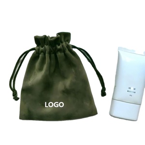 Bolsa de Terciopelo Lavable de Alta Gama con Logotipo Personalizado Reutilizable para Cosméticos, Espejo, Perfume - Product Image 1