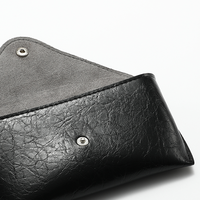 Étui à lunettes portable rectangulaire exquis, pochette souple personnalisée, multicolore, luxe léger, fermeture à bouton