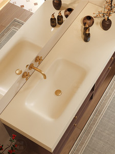 Mueble de baño colgante de pared con espejo inteligente y lavabo integrado sin juntas, estilo Song de inspiración antigua. - Product Image 6