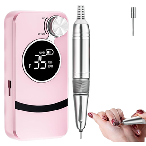 Pink <b>Nail</b> Drill Machine 35000RPM Electric File Professional Rechargeable Acrylic Gel Grinder Buffer Tools - Product Image 1