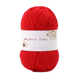 Bán Hot Tay Đan Sợi 4 Ply Acrylic 100% Mềm Crochet Sợi Acrylic Đan Acrylic Len Sợi Cho Hàng Thủ Công Và Crochet