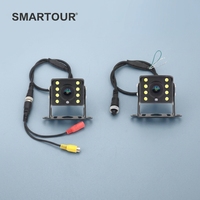 Caméra de recul grand angle fisheye Smartour pour véhicules utilitaires, étanche IP67, AHD 480P, vision nocturne, détection de lignes de stationnement