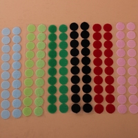 Autocollant adhésif à crochet et boucle Cercle Rond Adhésif à crochet et boucle Points Velcroes Points pour vêtements