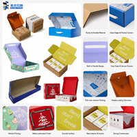 Boîte d'expédition en carton ondulé pliable, robuste et pratique, avec impression de logo personnalisé, couleur unie, pour chaussures et vêtements