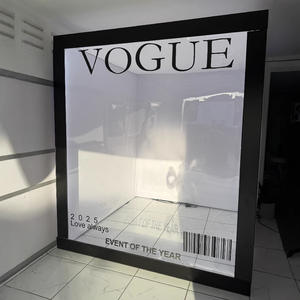 Cabine <span class=keywords><strong>photo</strong></span> de magazine à changement de couleur contrôlée à distance sur mesure <span class=keywords><strong>pour</strong></span> les célébrations d'anniversaire, les événements professionnels, les rassemblements sociaux - Product Image 4