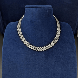 Classic 12mm <b>Cuban</b> <b>Link</b> Timeless Iced Out Vvs Moissanite Glow 925 Sterling <b>Silver</b> GRA Certified <b>Cuban</b> <b>Link</b> <b>Chain</b> - Product Image 1