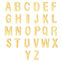 Pendentifs Double couche plaqué or, bijoux de cheville, accessoires haut de gamme, en acier inoxydable, 26 lettres, 1 pièce