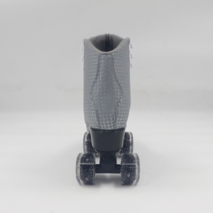 <span class=keywords><strong>Pattini</strong></span> a rotelle <span class=keywords><strong>moderni</strong></span> vintage - Griglia argentata su grigio con ruote LED - Product Image 5