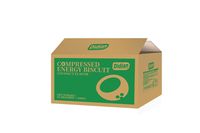 Barra de energía recubierta de chocolate con leche OEM disponible en fábrica, textura dura, sabor dulce, galleta empaquetada en bolsas
