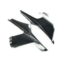 AKOSO Ailerons de moto en fibre de carbone sèche pré-imprégnée 100% autoclavée, carénage aérodynamique noir en gelcoat pour Yamaha R9 2025-2027+